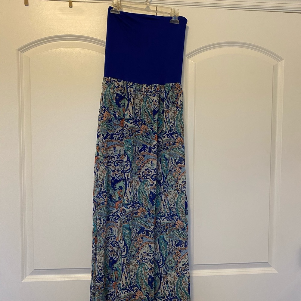 Strapless maxi dress